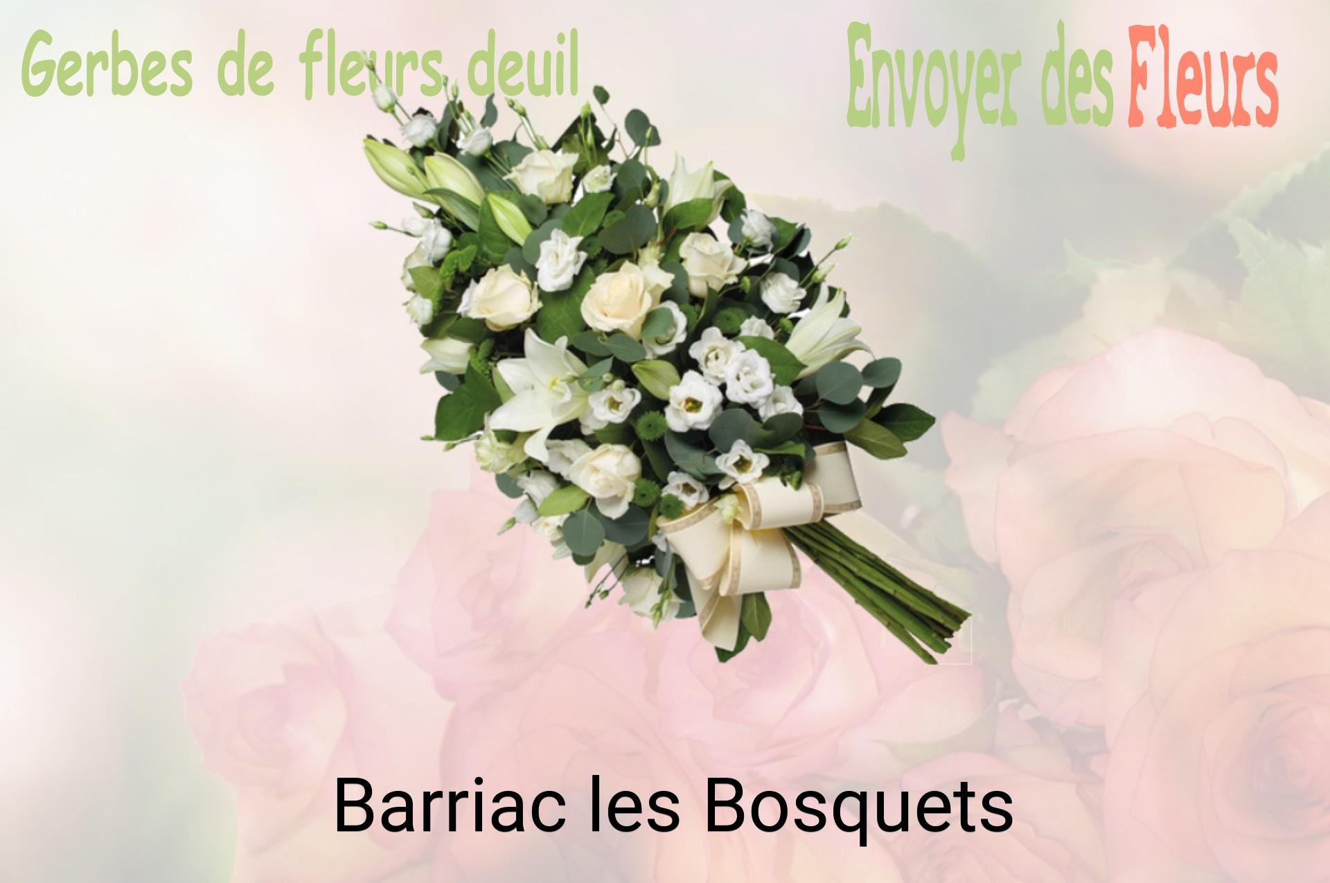 Gerbe de fleurs de deuil livrée à Barriac-les-Bosquets